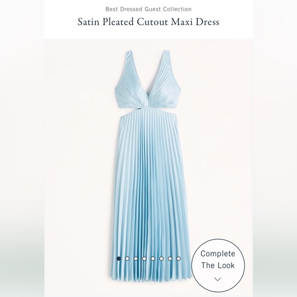 Abercrombie & Fitch Dresses & Skirts - Abercrombie Satin Pleated Cutout Maxi Dress